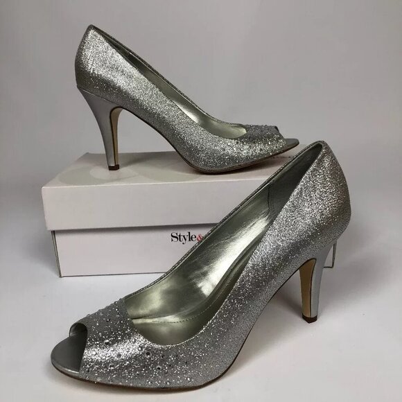 Style Co Monaee Pumps Silver 9.5M - Picture 1 of 6
